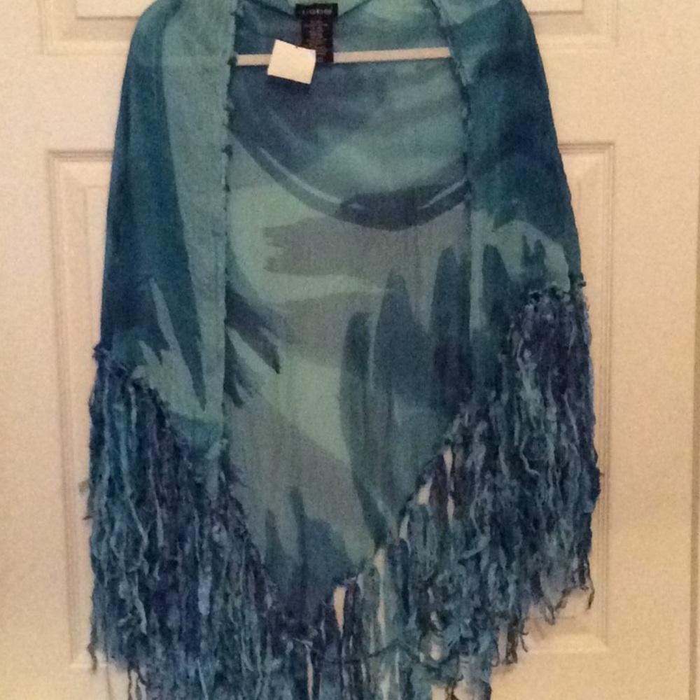 Blue Camo print wrap, shaw, cover up from Bebe nwt